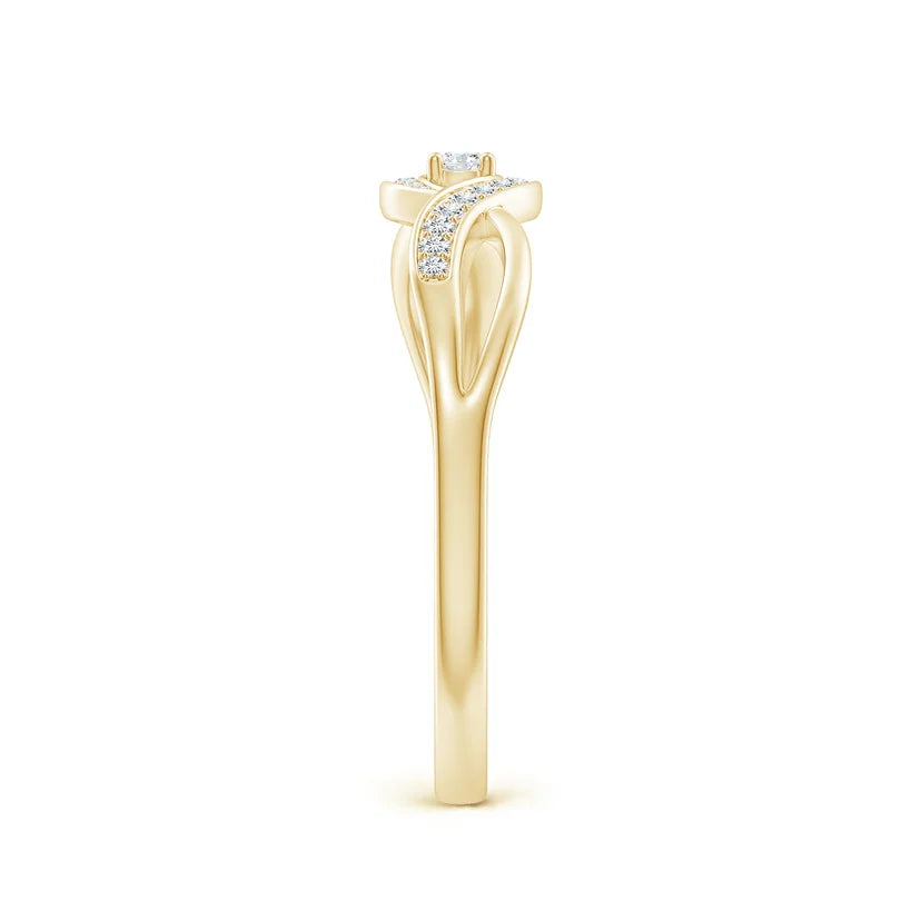 2 carat round brilliance E VS engagement ring handcrafted in 14k gold, certified mark 14k gold