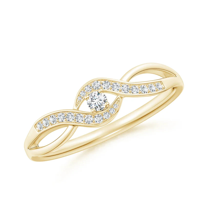 2 carat round brilliance E VS engagement ring handcrafted in 14k gold, certified mark 14k gold