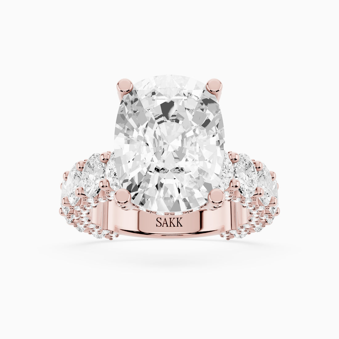 5 carat oval center stone oval   shape in EF VS Eye Clean stone IGI certified diamond engagement ring handcrafted made in 14k gold