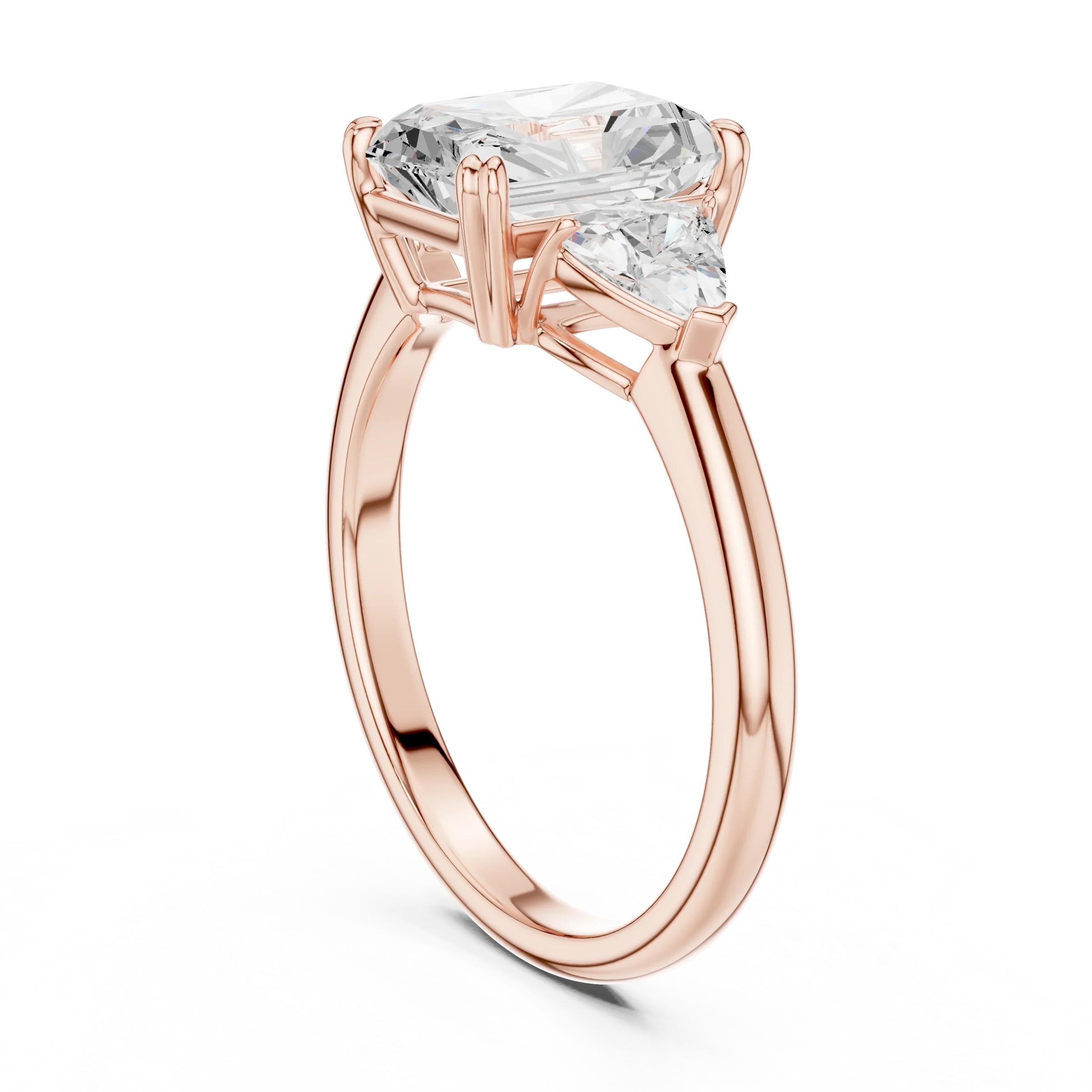 2 carat center stone radiant engagement ring VS1 igi certified  Eye Clean lab grown diamond  , handcrafted in 14k gold