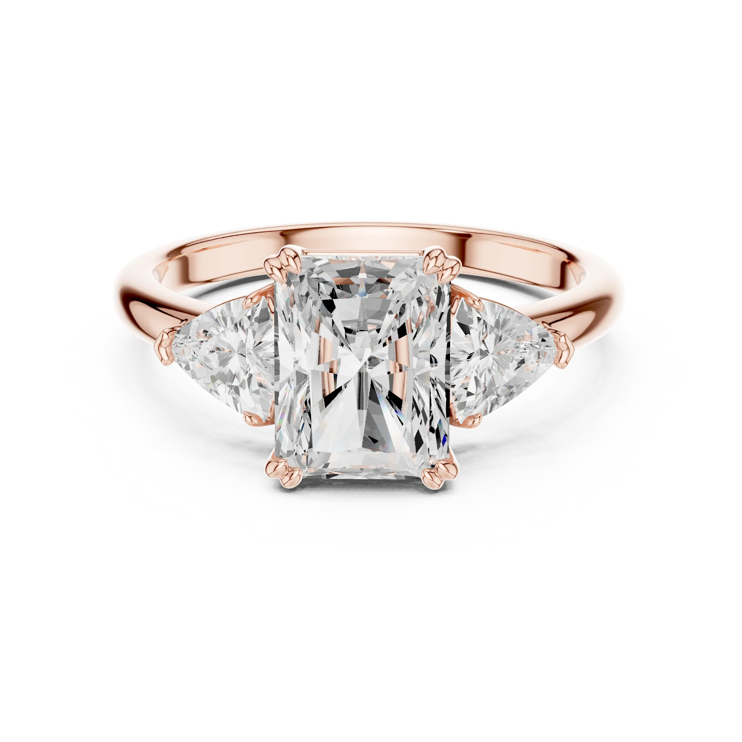 2 carat center stone radiant engagement ring VS1 igi certified  Eye Clean lab grown diamond  , handcrafted in 14k gold