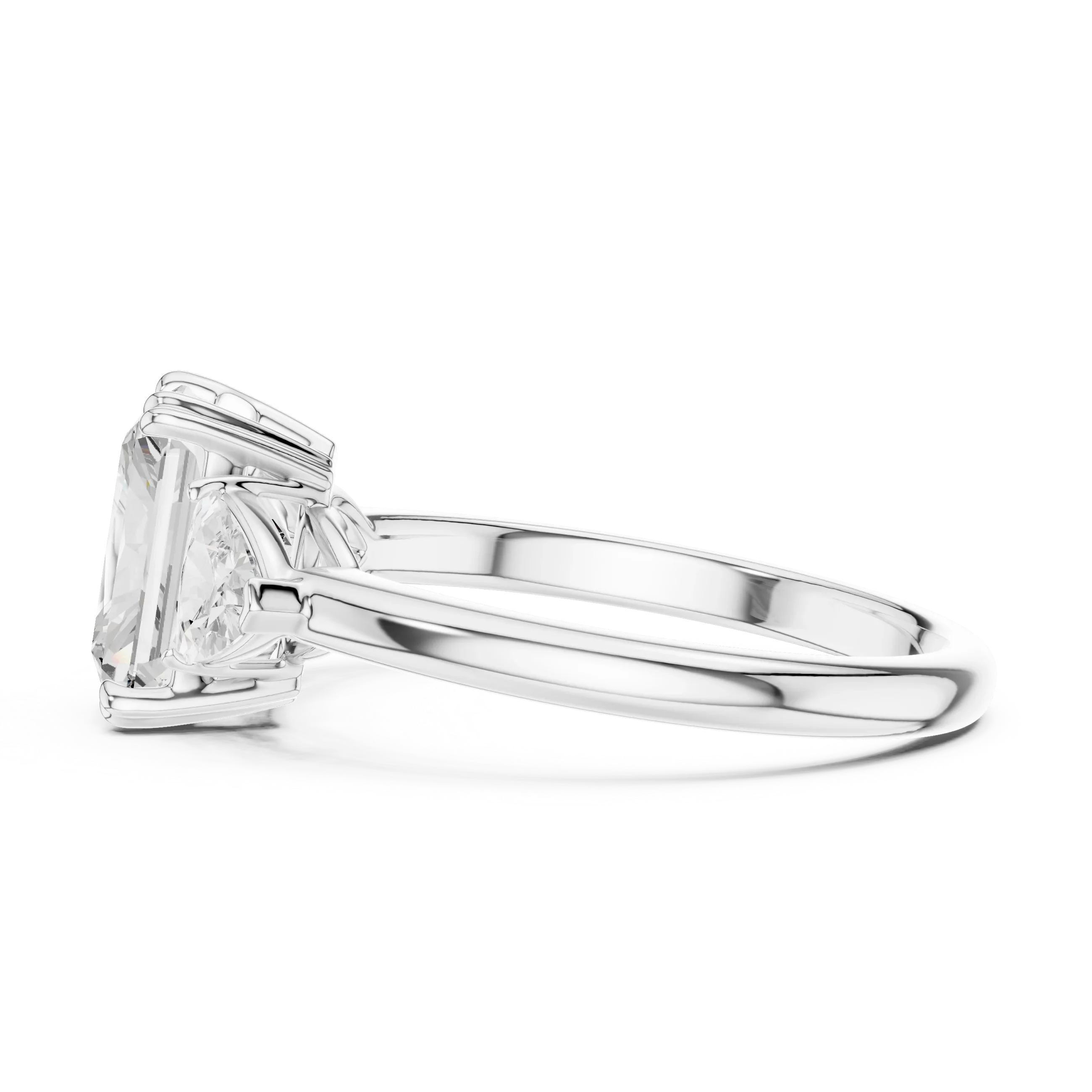 2 carat center stone radiant engagement ring VS1 igi certified  Eye Clean lab grown diamond  , handcrafted in 14k gold