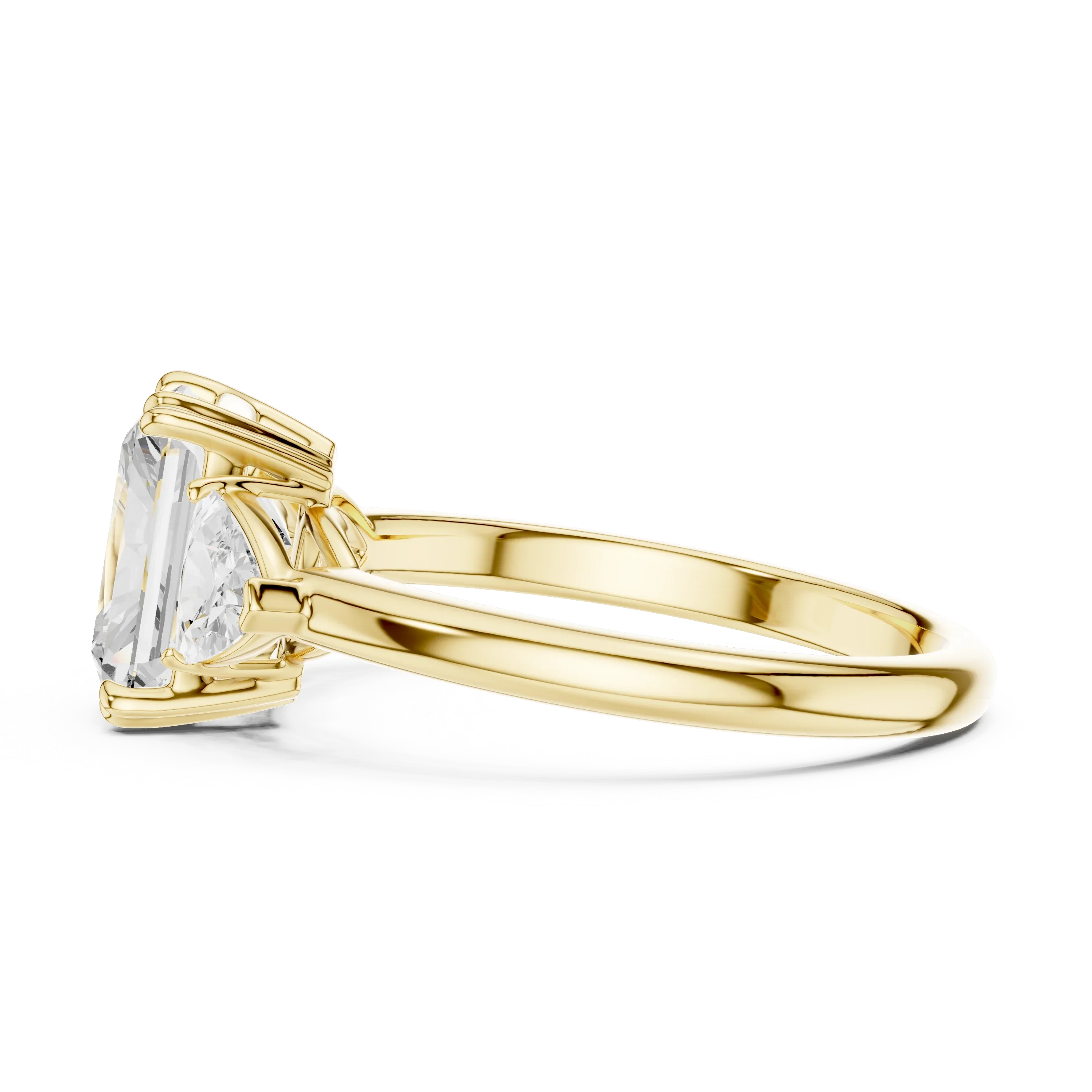 2 carat center stone radiant engagement ring VS1 igi certified  Eye Clean lab grown diamond  , handcrafted in 14k gold