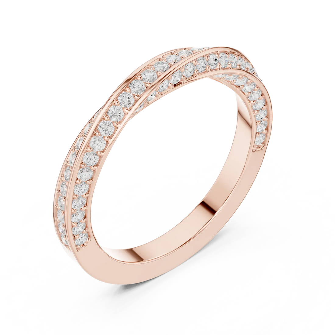 2 carat round brilliance diamond E VS engagement ring handcrafted in 14k gold