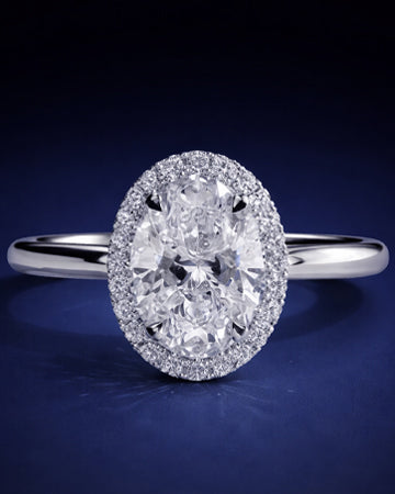 4 carat oval VVS Ring made with 14k white gold with stunning round diamond on side handcrafted , Labgrown IgI certified VVS