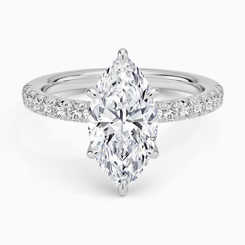 3 carat marquise  center stone igi certified EF VS1 handcrafted  in 14k gold, IGI certification