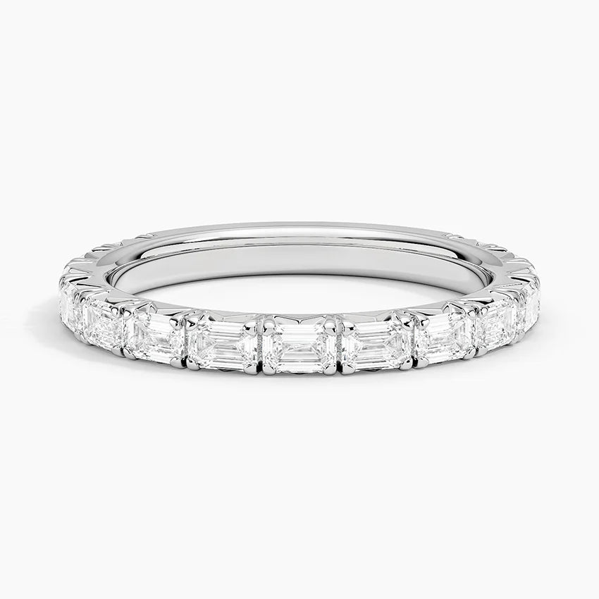 3 carat emerald engagement band E VS engagement ring handcrafted in 14k gold certified mark
