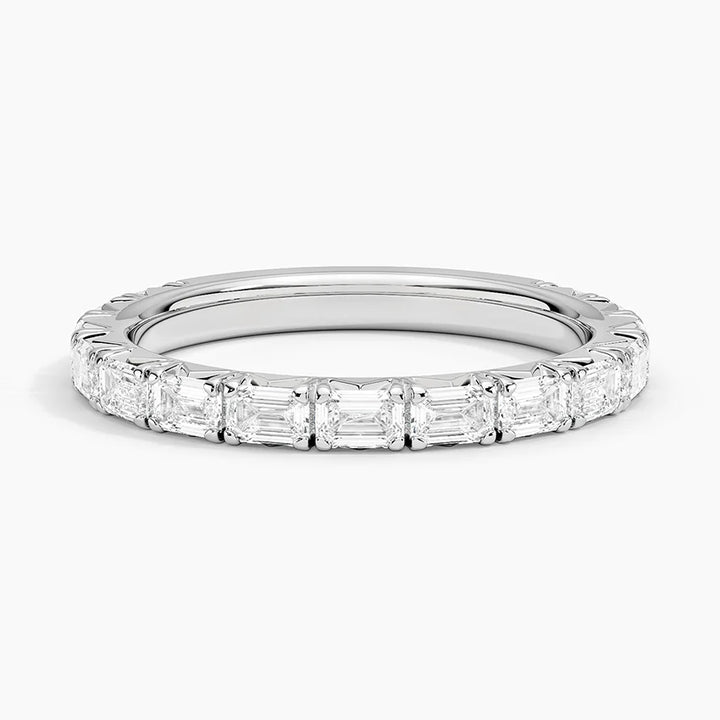 3 carat emerald engagement band E VS engagement ring handcrafted in 14k gold certified mark