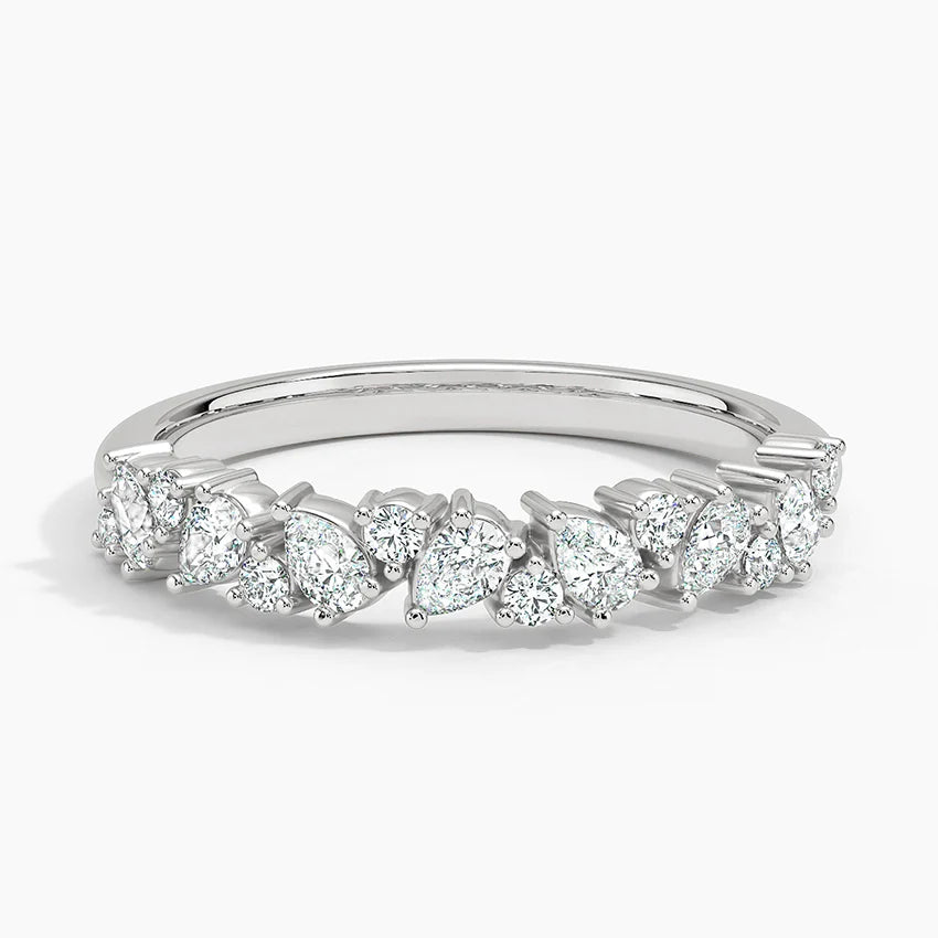 3 carat fancy shape diamond E  VS . Eye Clean Diamond , handcrafted in 14k gold , certified mark 14k gold