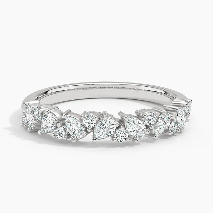 3 carat fancy shape diamond E  VS . Eye Clean Diamond , handcrafted in 14k gold , certified mark 14k gold