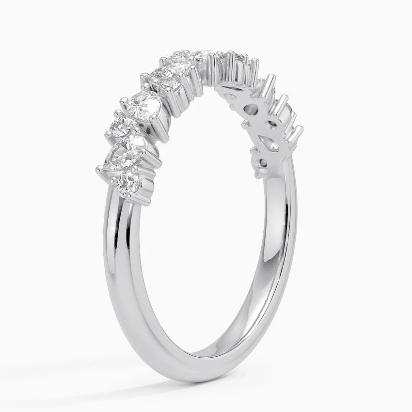3 carat fancy shape diamond E  VS . Eye Clean Diamond , handcrafted in 14k gold , certified mark 14k gold