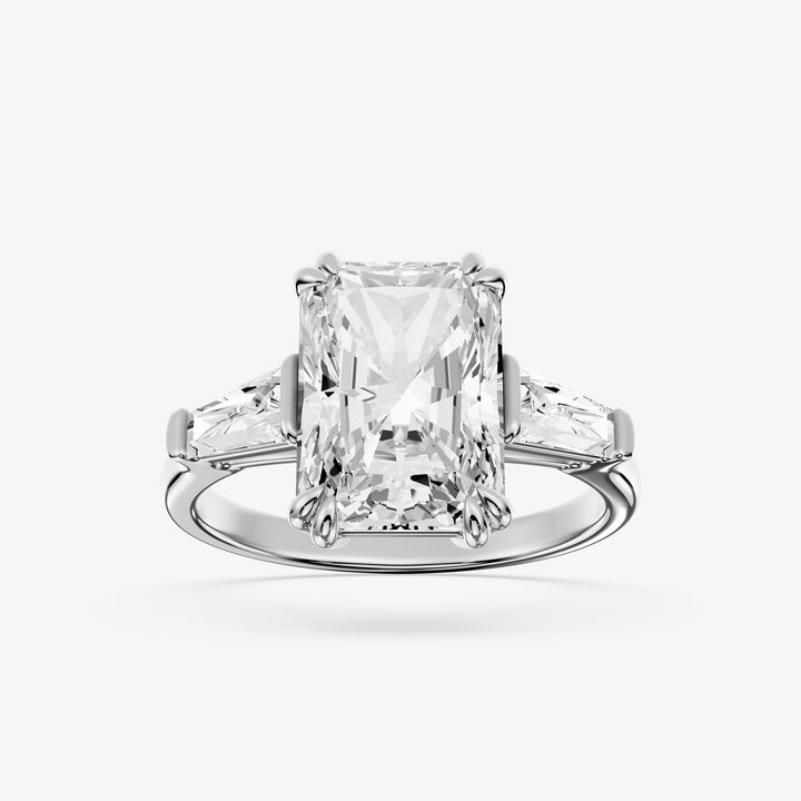 3 carat center stone radiant EF  VS . Eye Clean stone IGI certified diamond ,, handcrafted made in 14k gold