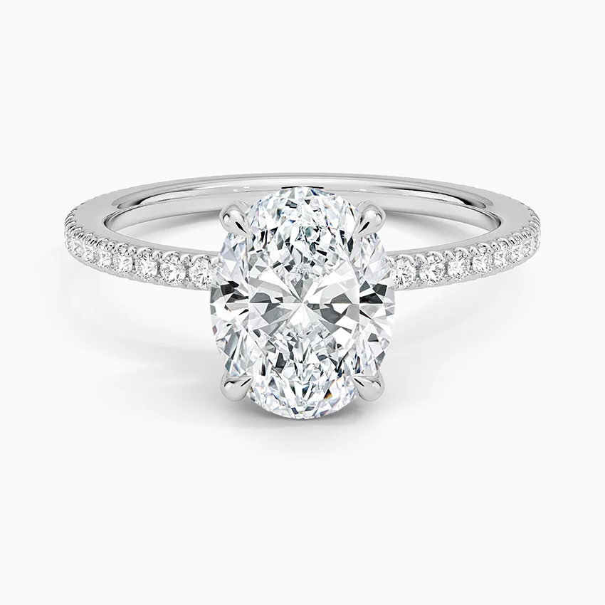 2 carat center stone oval  EF  VS . Eye Clean stone IGI certified diamond ,, engagement ring handcrafted made in 14k gold