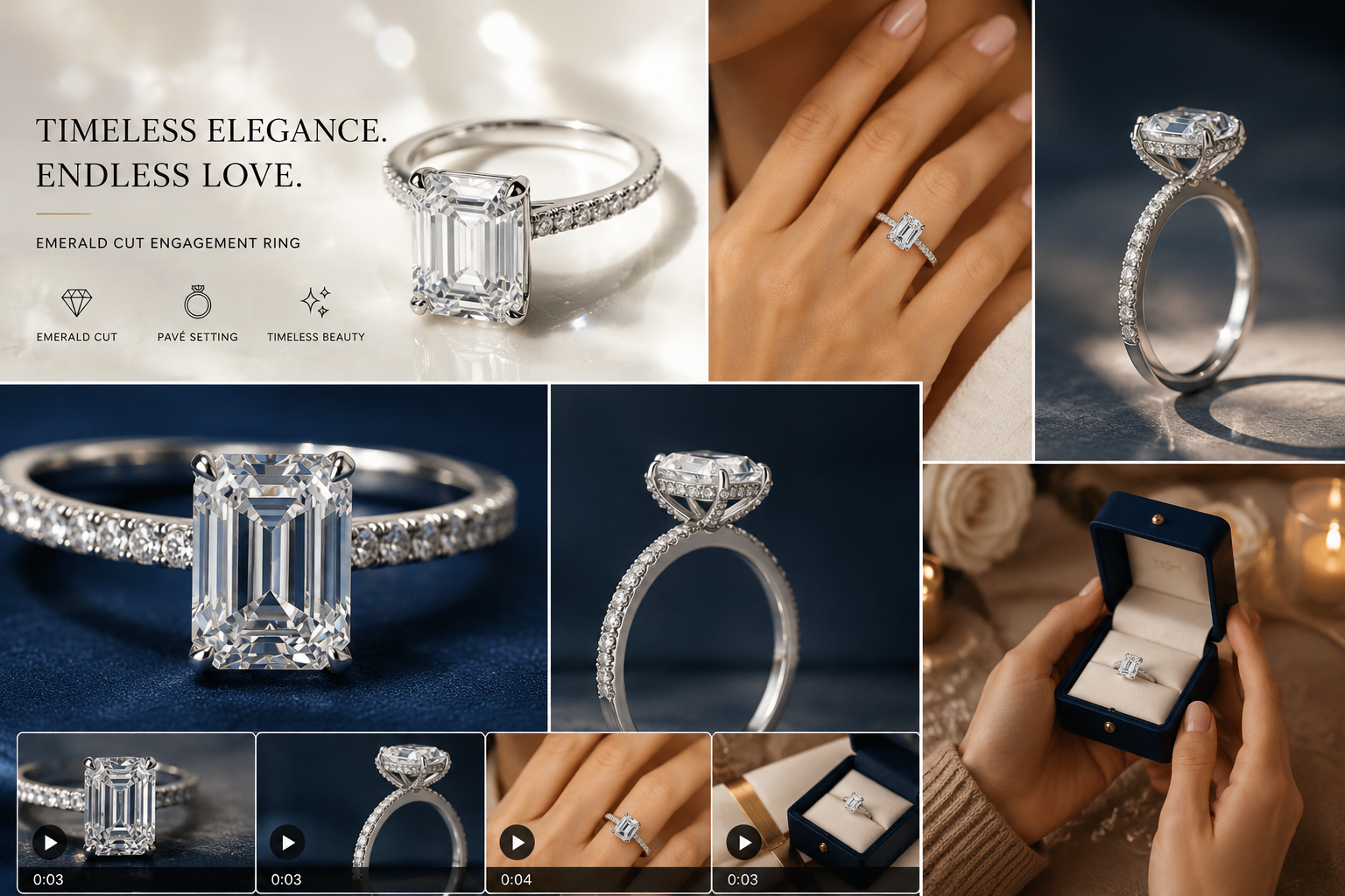 3 carat center stone emerald   EF  VS . Eye Clean stone IGI certified diamond ,, engagement ring handcrafted made in 14k gold