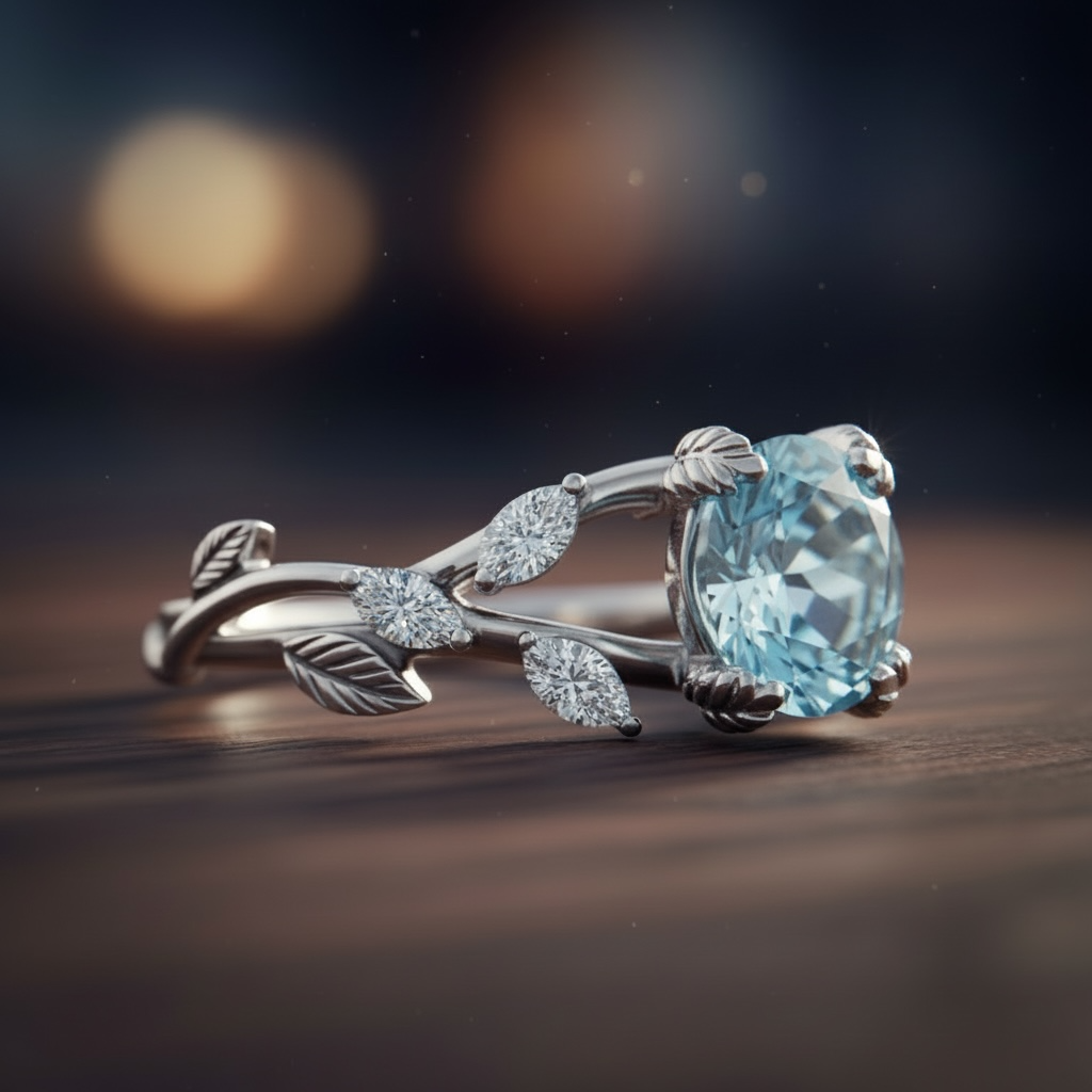fancy vivid blue 2 carat center stone made with marquise 0.60 carat diamond ,handcrafted with 14k white gold , lab grown diamond igi certified