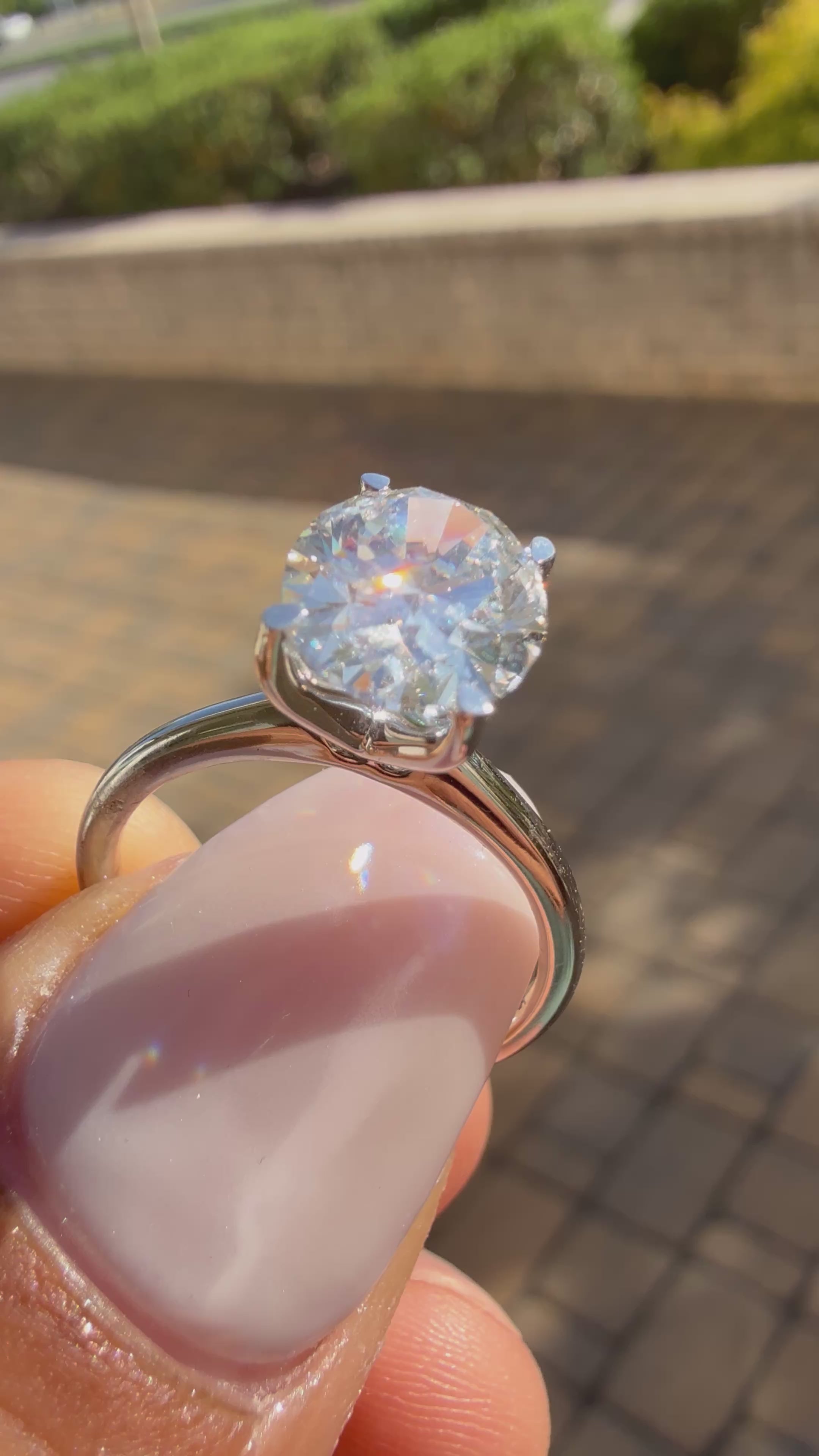 3 carat oval  cut ring cut E vs IGI certified 3 carat center stone with special cut  highly handcrafted in grown diamond 14k gold