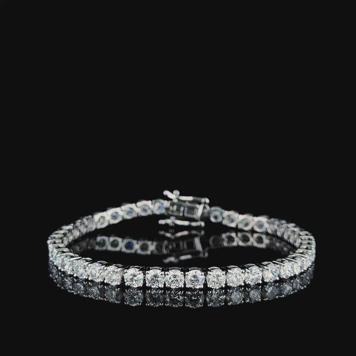 10 carat VVS stone Tennis bracelet handcrafted in grown diamond with Highest color E made in 14k white gold