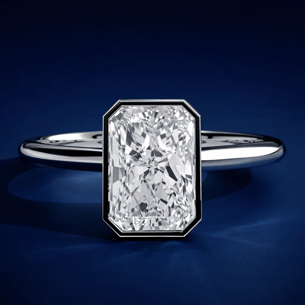 4 carat carat Ring made with emerald , labgrown diamond E vs1 igi certified